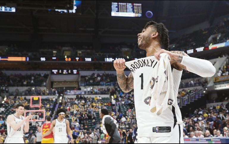 D’Angelo Russell y Joe Harris fueron clave en la victoria clave de los Nets. AP / D. Cummings