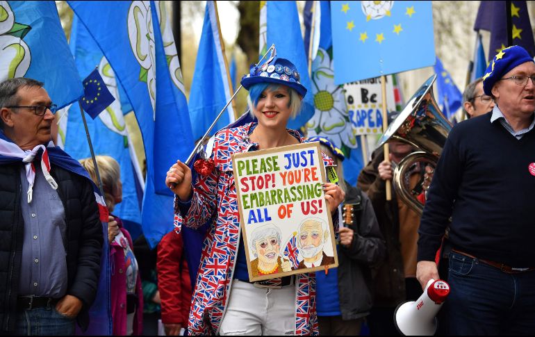 Manifestación antibrexit frente al Parlamento británico. AFP/B. Stansall