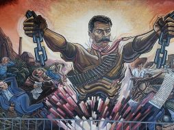 Pintura en la casa museo en Anenecuilco. NTX/G. Durán