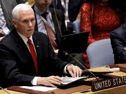 Durante una reunión del Consejo de Seguridad, Pence dijo que “Venezuela es un Estado fracasado”. EFE / P. Foley