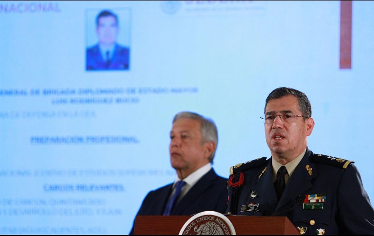 Este jueves, el Presidente López Obrador presentó a Luis Rodríguez Bucio como nuevo titular de la Guardia Nacional. NTX / F. Estrada