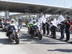 En la caseta de cobro Tlalpan, Autopista México-Cuernavaca, elementos de Caminos y Puentes Federales dieron banderazo de arranque al Operativo Semana Santa 2019. NTX/G. Guzmán