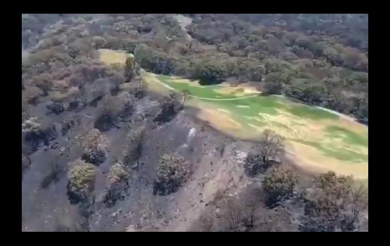 Tras el control del incendio ayer en Los Asadores, este domingo ya no hay fuego. ESPECIAL