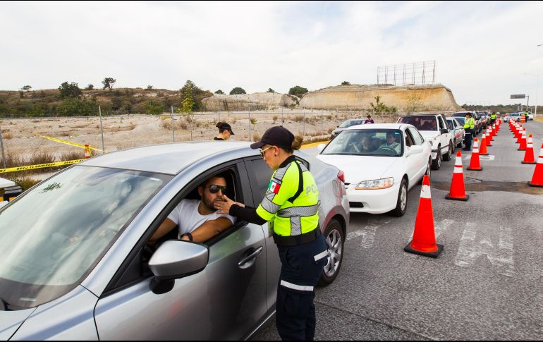 Agentes viales aplicaron en total 10 mil 331 pruebas de alcoholemia. EL INFORMADOR/ARCHIVO