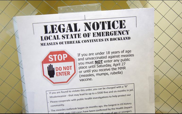 Veintidós estados han reportado casos de sarampión, pero la cifra más alta ha sido en el estado de Nueva York. AP / ARCHIVO