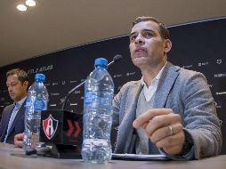 Márquez (D) se reunirá la próxima semana con Ignacio Hierro (I) y Gustavo Guzmán para planear la siguiente temporada. MEXSPORT/ARCHIVO