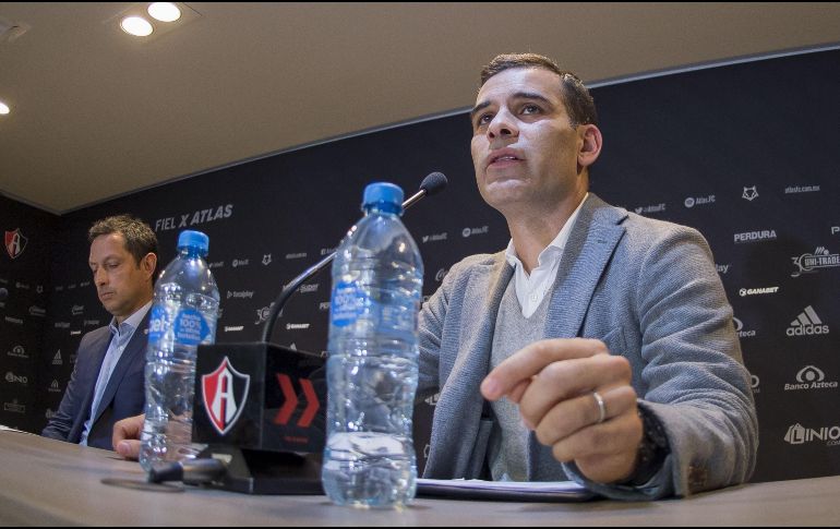 Márquez (D) se reunirá la próxima semana con Ignacio Hierro (I) y Gustavo Guzmán para planear la siguiente temporada. MEXSPORT/ARCHIVO