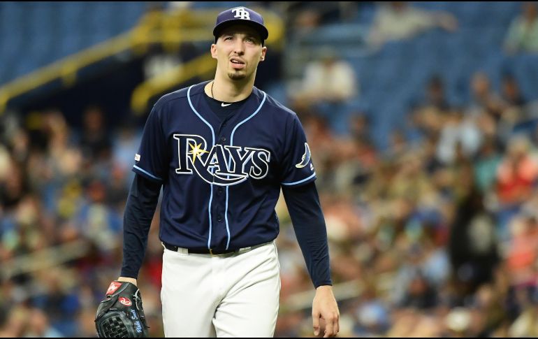 Blake Snell. El lanzador estelar de los Rays cargó con su segunda derrota de la temporada. AFP/J. Aguilar