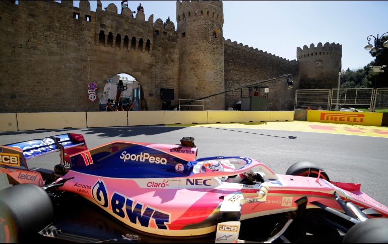 Pérez Mendoza cumplió con 17 vueltas a trazado azerbaiyano y su mejor tiempo fue de 1:41.593 en una clasificación que protagonizó un retraso debido a dos percances que no pasaron a mayores. AP / S. Grits