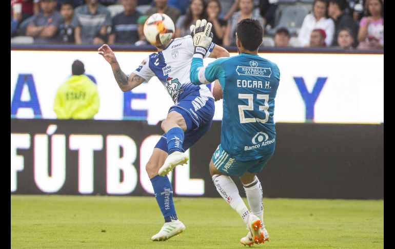Édgar Hernández, portero de Atlas, tuvo una actuación destacada en Pachuca. MEXSPORT / A. Macías