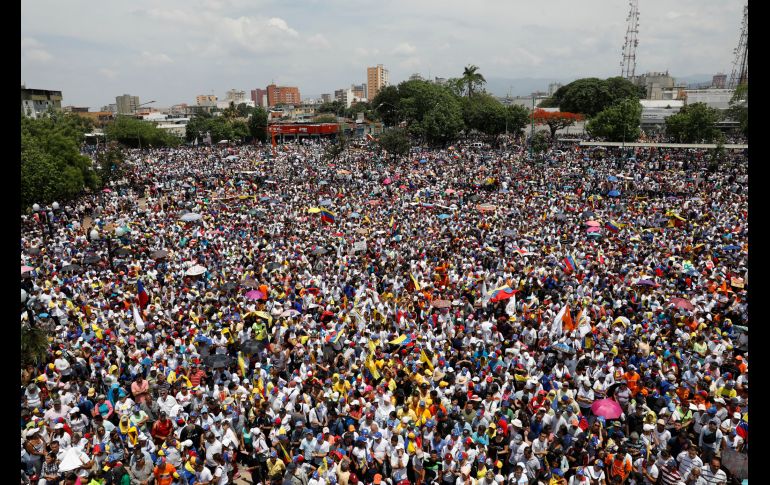 Simpatizantes de Guidaó se manifiestan en Barquisimeto. AP/A. Cubillos