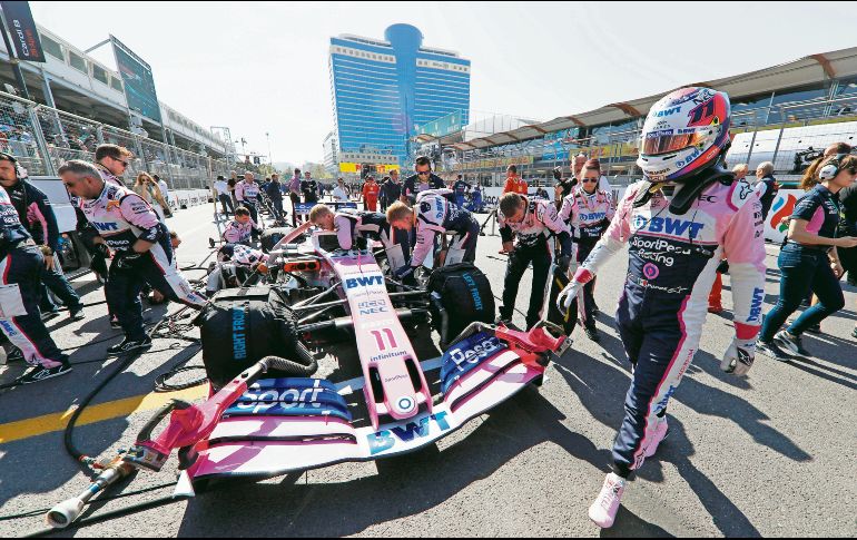 Sergio Pérez es sexto del campeonato gracias a su resultado en Azerbaiyán. SPORTPESA RACING POINT / G. DUNBAR