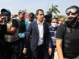 Guaidó anunció esta mañana la “Operación Libertad” para conseguir el cese definitivo de la usurpación de Maduro. EFE / M. Gutiérrez