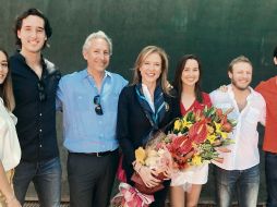 Rafael Belmar y Claudia Hernández con su familia.