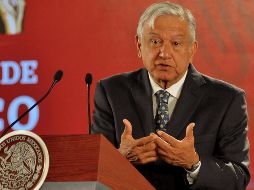 El titular del Ejecutivo afirma que en cinco meses de gobierno ha reducido la corrupción que, asegura, había en administraciones pasadas, lo que ayudará a que se llegue a la meta de crecimiento que su gobierno pretende. NTX / A. Guzmán