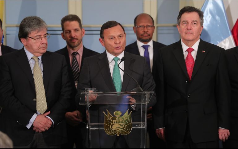 La reunión de emergencia se realizó para evaluar la crisis en Venezuela tras la fallida sublevación de un grupo de militares en respaldo al líder opositor Juan Guaidó. EFE / E. Arias