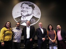 “En casa con mis monstruos”. En la rueda de prensa estuvieron presentes Estrella Araiza, Eugenio Caballero, Ricardo Villanueva, Raúl Padilla, Maribel Arteaga e Igor Lozada. EL INFORMADOR/E. Barrera