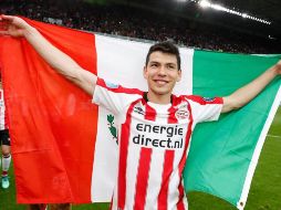 Lozano terminó, debido a una lesión en la rodilla derecha, su participación con el PSV en esta temporada, siendo uno de sus mejores anotadores en los dos últimos años. TWITTER / @PSV