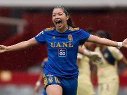 Katty Martínez dos de los tres goles de las felinas. /J. Ramírez