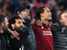 La primera ministra británica compara la batalla política con la increíble victoria del equipo inglés en las semifinales de la Champions ante el Barcelona. AFP / P. Ellis