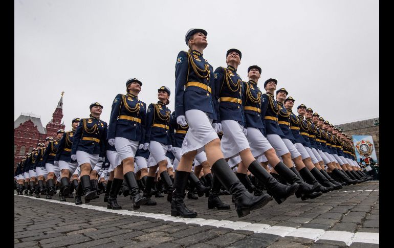 El desfile conmemora el 74 aniversario de la victoria sobre la Alemania nazi en la Segunda Guerra Mundial.
