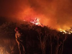 Fue alrededor de las 01:10 horas que se pudo controlar el incendio, mismo que se logró extinguir hacia las 03:00 horas. ESPECIAL/ @UMPCyBZ