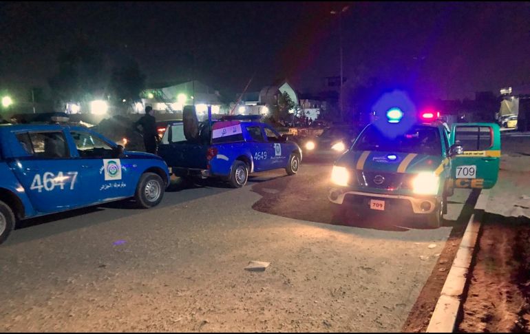 Fuerzas de seguridad resguardan el sitio donde ocurrió la explosión. AP/A. Hassan