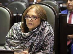 Una nueva fotografía de la legisladora, atenta a la sesión, recibió varias reacciones de sus seguidores. FACEBOOK/Ángeles Huerta Diputada Federal