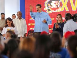 Maduro habla durante un acto con estudiantes este viernes. AFP/Palacio de Miraflores