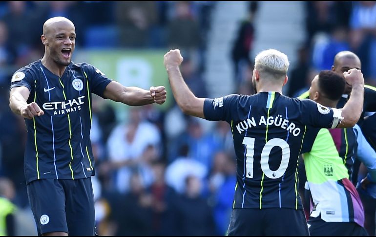 Es el sexto título de campeón de Inglaterra para el Manchester City y el cuarto en la época reciente (2012, 2014, 2018 y ahora 2019). AFP / G. Kirk