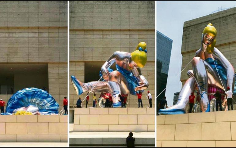 “Bailarina sentada” ya se encuentra en la explanada del Museo Jumex; la muestra estará montada desde el 19 de mayo hasta el próximo 29 de septiembre. ESPECIAL