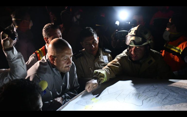 El gobernador coordina las acciones desde el puesto de mando. CORTESÍA / UEBCBJ