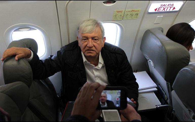 López Obrador viaja acompañado por el secretario de Comunicaciones y Transportes. NTX / ARCHIVO