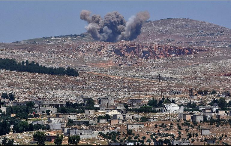 Todo indica que los artefactos fueron disparados hacia la provincia de Quneitra. AFP/G. Ourfalian