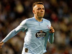 Iago Aspas marcó sobre el final del partido los dos goles del Celta. EFE/S. Sas