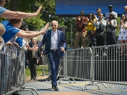 El “Delfín” de Obama,  Biden, de 76 años, ayer en Filadelfia. AFP