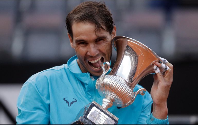 Rafa se convirtió en el primer jugador capaz de ganar 34 títulos Masters 1000. AP / G. Borgia