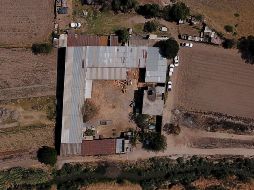Toma aérea de la finca en Tlajomulco donde el 17 de mayo se localizaron bolsas con restos humanos y personas privadas de su libertad. AFP/ARCHIVO