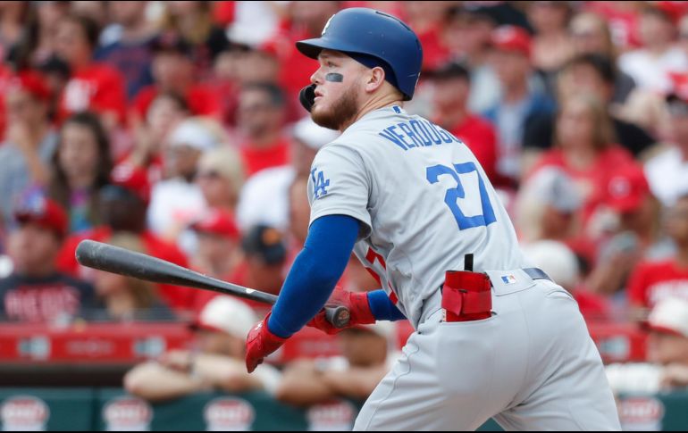 Con un doble productor, Verdugo dio a los Dodgers una ventaja de 1-0 en el segundo acto. AP´/J. Minchillo