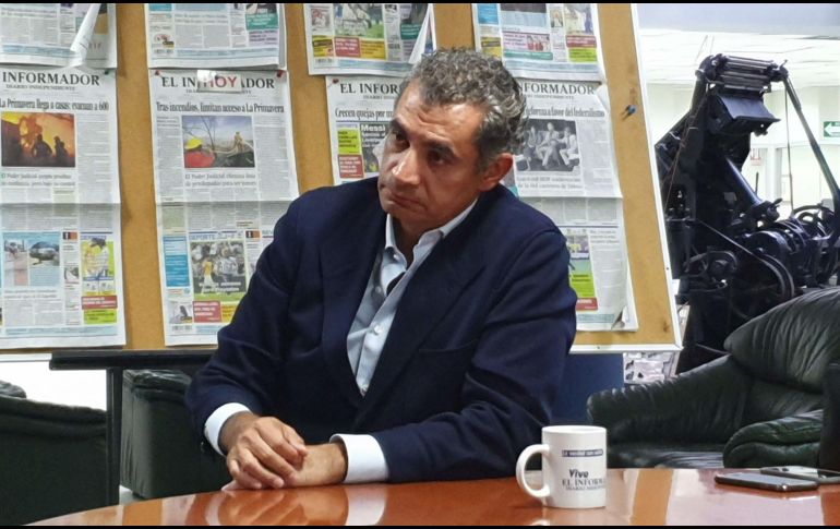 El diputado federal estuvo en esta casa editorial. EL INFORMADOR/F. Monclova