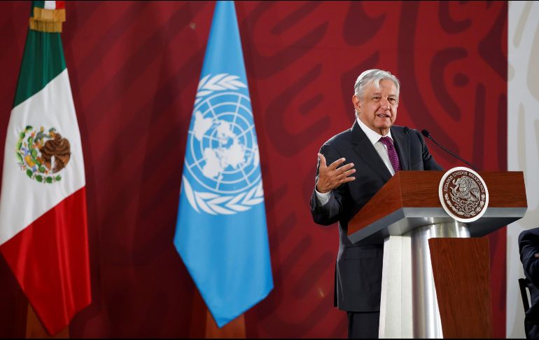 López Obrador recordó que su homólogo de Estados Unidos, Donald Trump, ha tenido interés de escuchar este planteamiento. EFE / J. Méndez