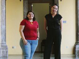Mónica Camacho y Daniela López detallan los pormenores del Encuentro de Teatro del Interior. EL INFORMADOR / E. Barrera