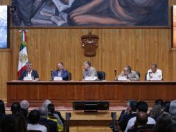 La mesa “Las garantías de la libertad: las instituciones como contrapesos democráticos” del Foro Diálogos a la libertad en el Siglo XXI. TWITTER / @udg_oficial
