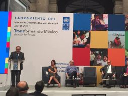 La presentación del informe en el Palacio de Minería del Centro Histórico de Ciudad de México. TWITTER@PNUD_Mexico