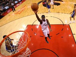 Pascal Siakam (#43) tuvo una noche redonda con 32 puntos, ocho rebotes y cinco asistencias. AFP/G. Shamus