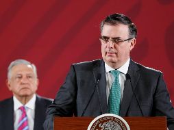 Marcelo Ebrard (d) se desplazó a Washington por instrucciones del Presidente Andrés Manuel López Obrador. EFE/ARCHIVO
