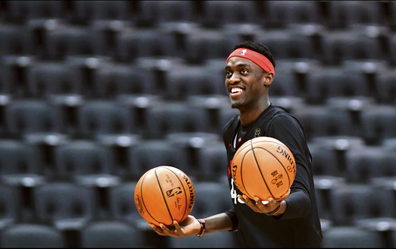 Pascal Siakam fue la figura del primer juego de las Finales al encestar 32 puntos frente a los Warriors, por lo que espera tener una actuación similar esta noche. AP / N. Denette