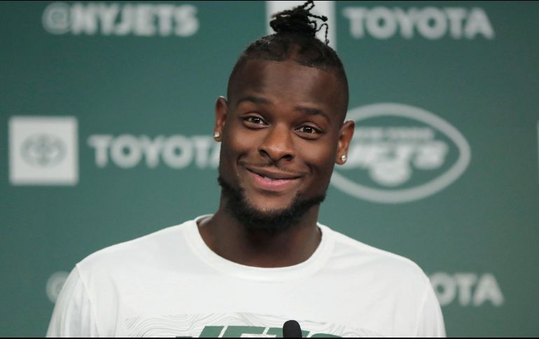 Ayer, por primera vez, Le’Veon Bell vistió indumentaria de los Jets de Nueva York. AP / J. Cortez