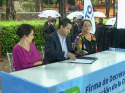 La celebración se lleva a cabo en la Ex Hacienda San Gabriel de la Barrera; se presentarán nuevas acciones en materia de calidad del aire. TWITTER / @CINUmexico