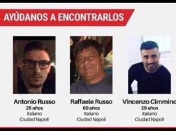 Los tres italianos desaparecieron en enero de 2018 en el municipio de Tecalitlán. ESPECIAL